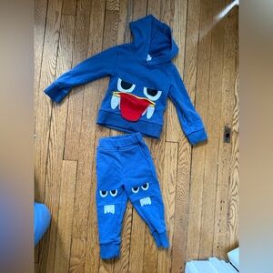 Lola + The Boys Monster Matching Sweat Set - Size 6-12 Months